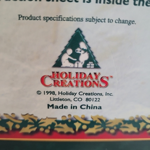 VTG 1993 Holiday Creations Xmas Lighted Musical Santa Rocking Horse Secene - Picture 12 of 16